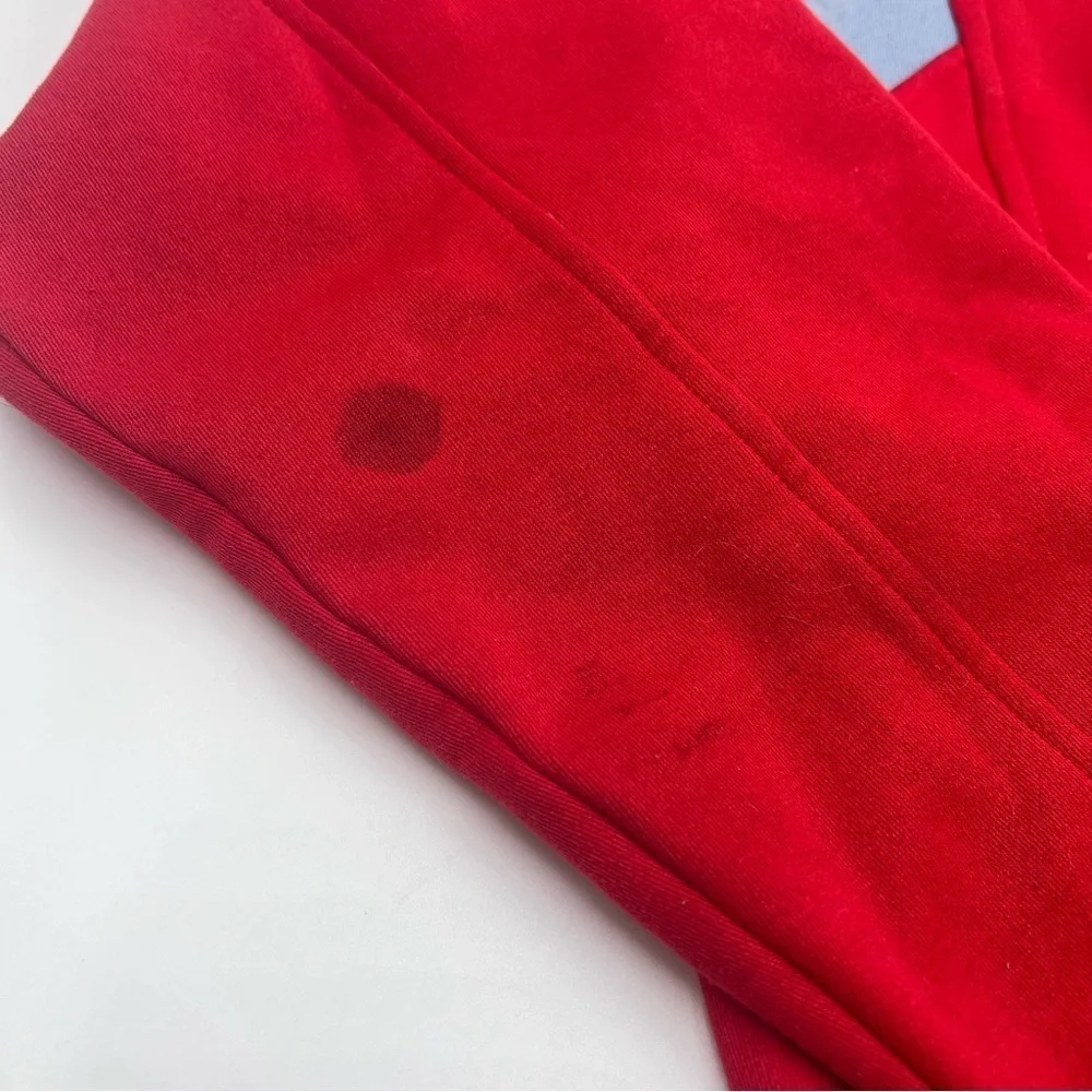 Under‎ Armour UA Full Zip Jacket Men’s L Red Loose Fit with Fleece **STAINS